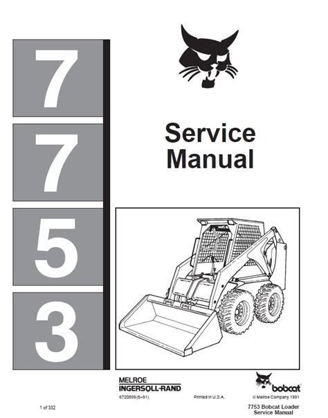 bobcat 7753 skid steer loader service repair manual|bobcat 7753 problems.